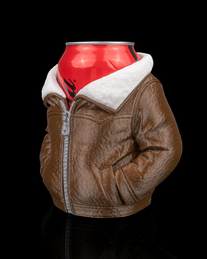 Leather Jacket Can Holder