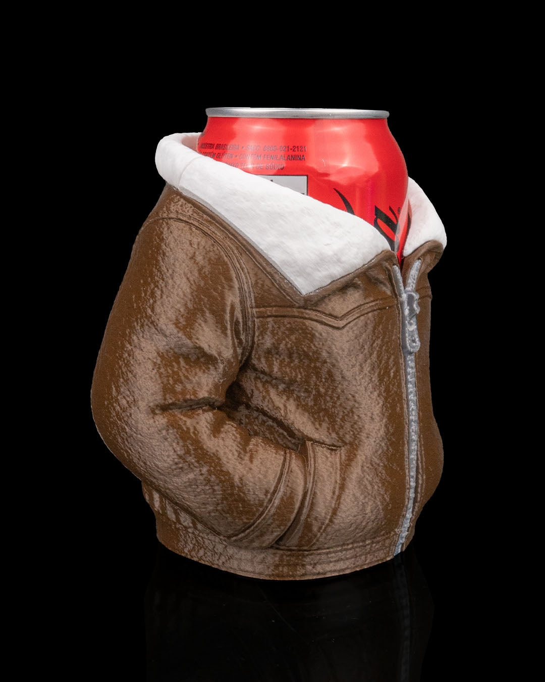 Leather Jacket Can Holder