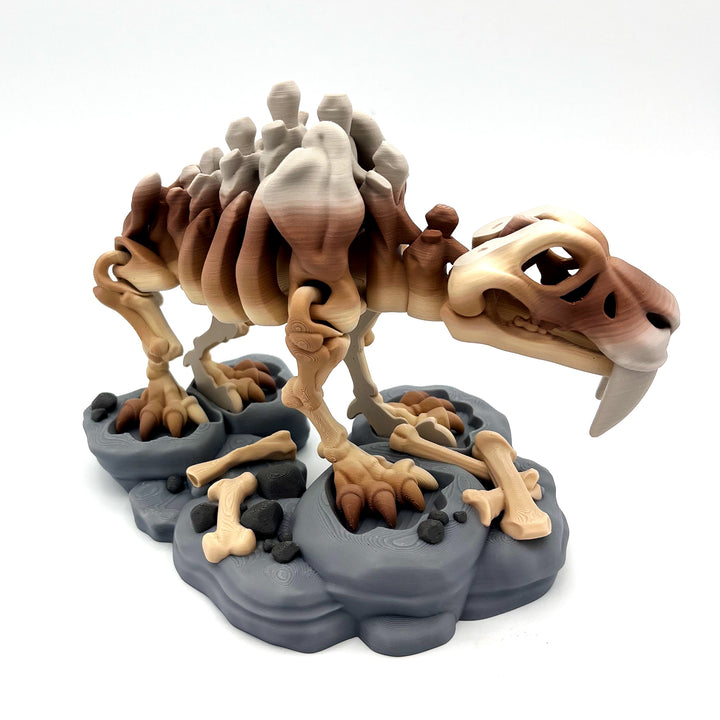 Sabertooth Tiger Skeleton Figure