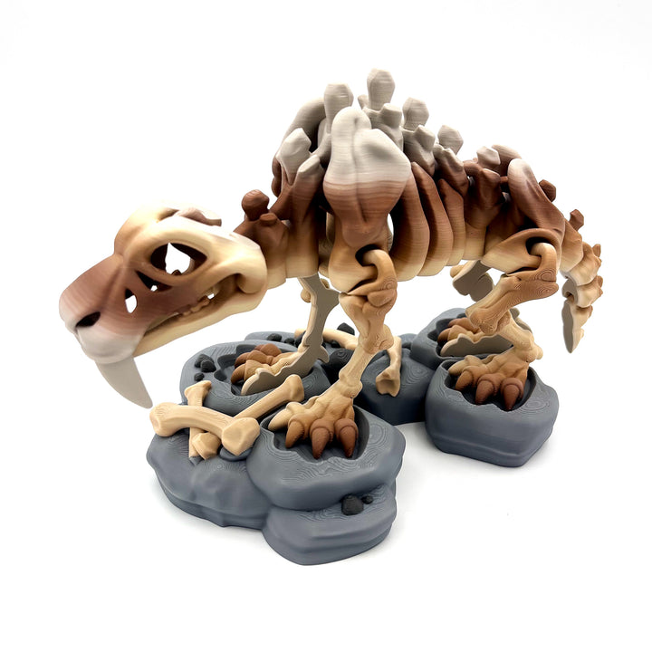 Sabertooth Tiger Skeleton Figure