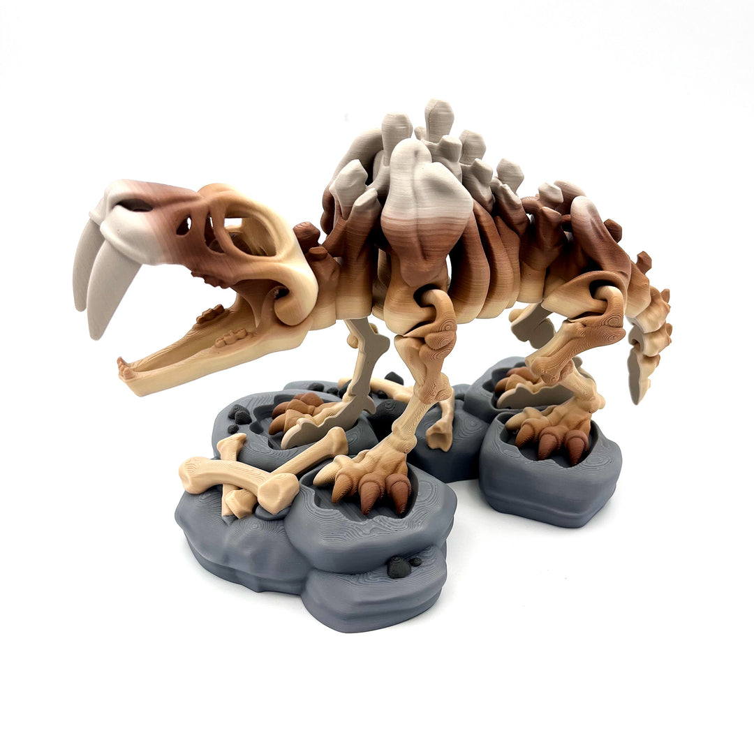 Sabertooth Tiger Skeleton Figure