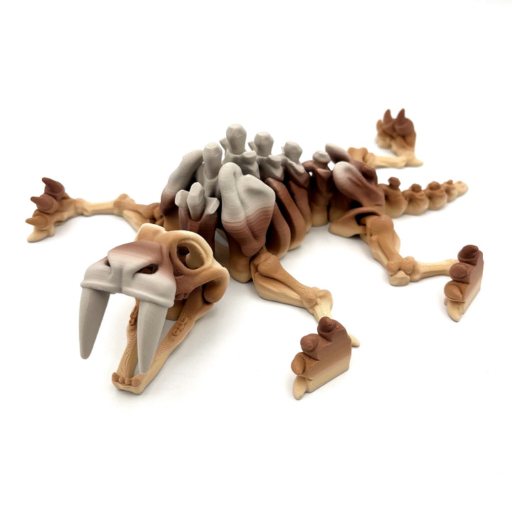 Sabertooth Tiger Skeleton Figure