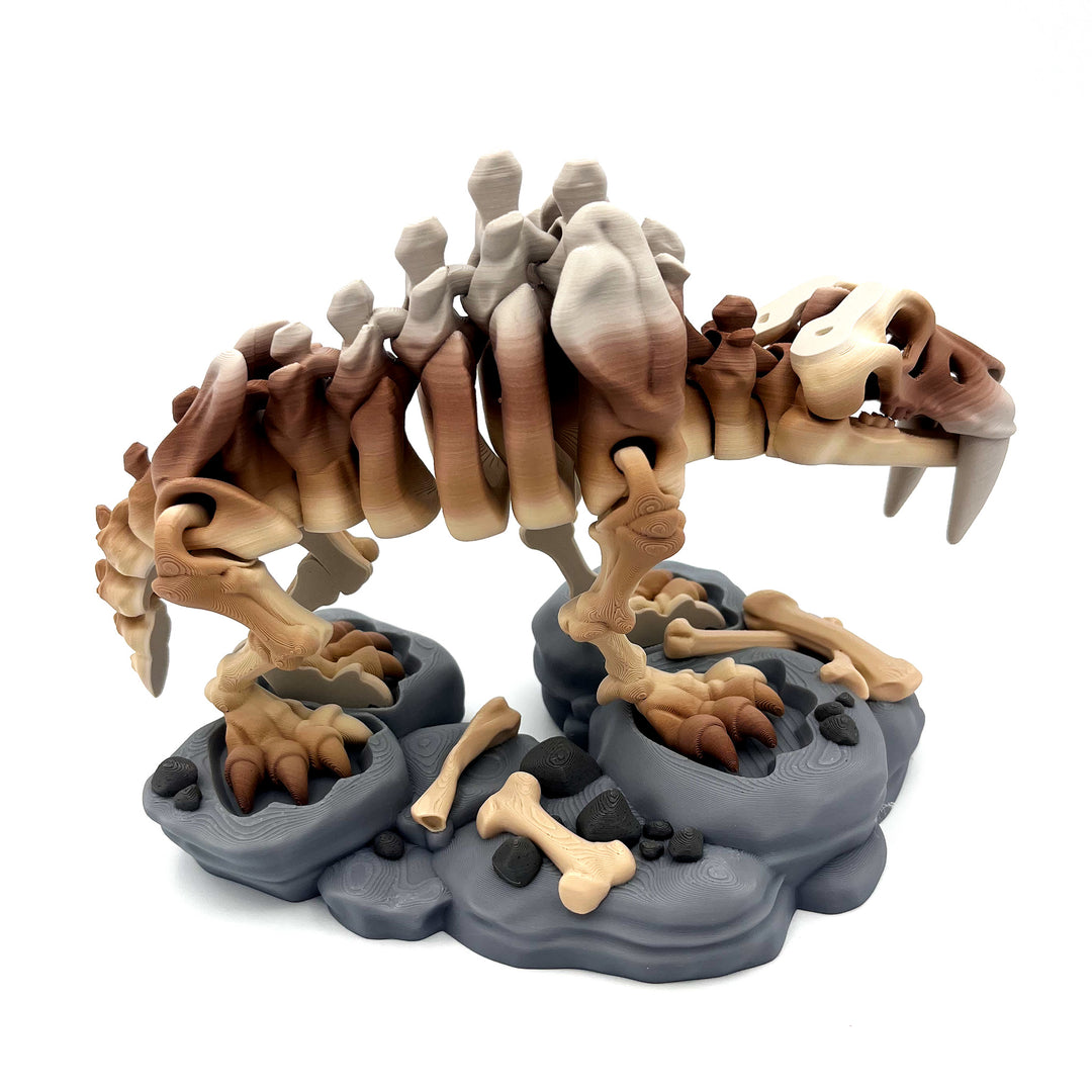 Sabertooth Tiger Skeleton Figure