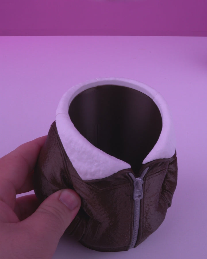 Leather Jacket Can Holder