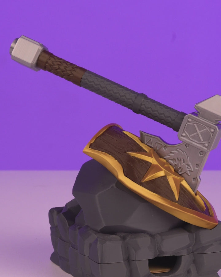 Axe Marks the Spot -Pen & Sticky Notes Holder